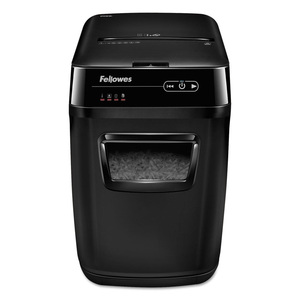 Fellowes AutoMax Micro-Cut 100M Commercial Office Auto Feed 2-in-1 Paper Shredder with 100-Sheet Capacity, Black