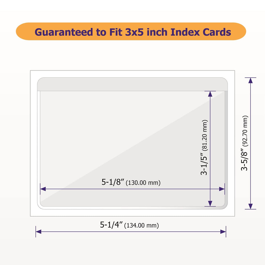 IMAGAME Clear Adhesive Business Card Pocket swith Side Open for Loading, 50 Pack, Plastic Labels Holders for Storage Bins and Library Card, Ideal for Organizing and Protecting Your Business Cards