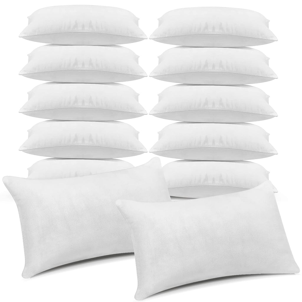 Macarrie 12 Pcs Queen Size Pillows for Sleeping Standard Size Inserts Hotel Bed Pillows Bulk for Stomach Back and Side Sleepers Machine Washable (20 x 26 Inches)