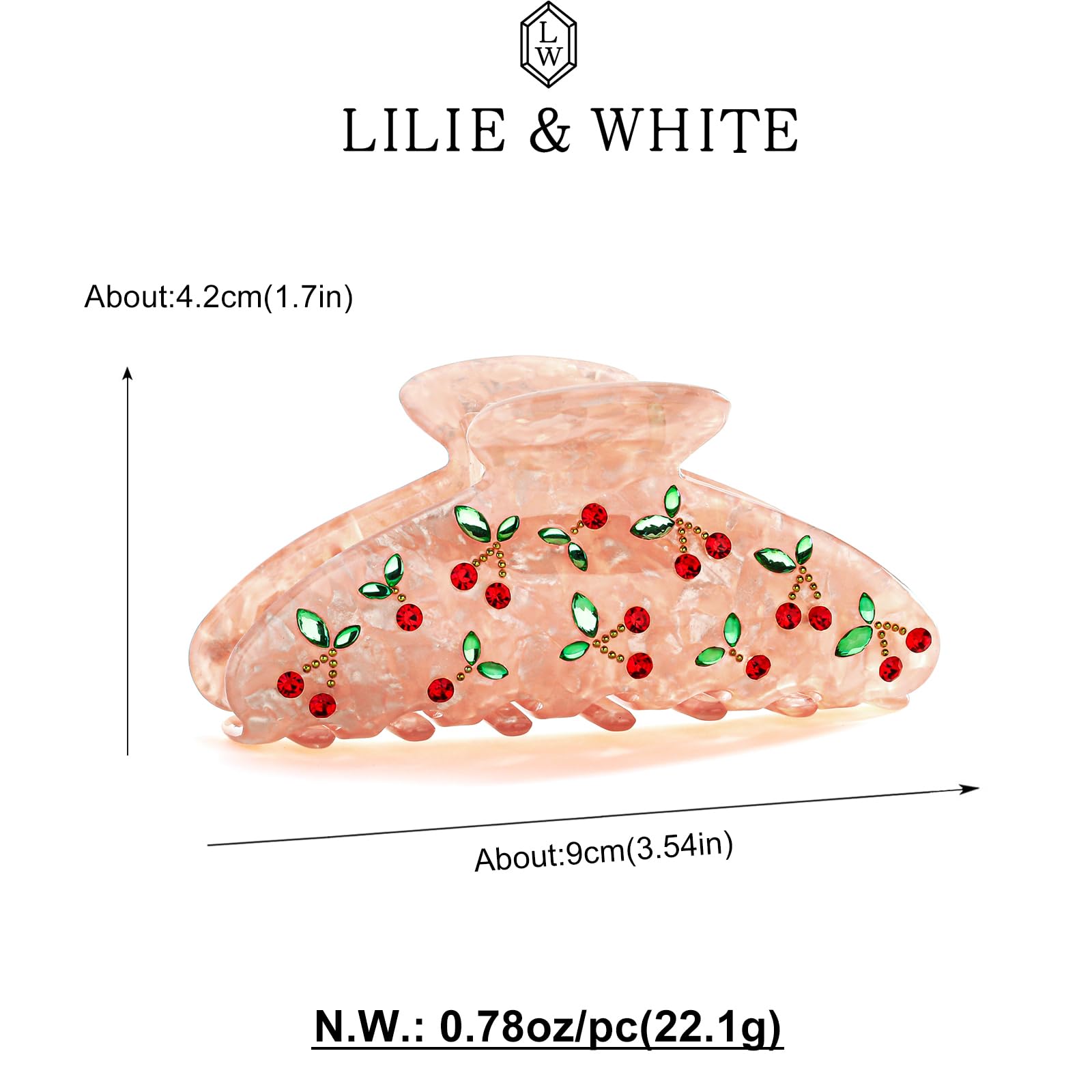LILIE&WHITE Tortoise Claw Clips For Women - Strong Thick Hair Styling Accessories With Claws For Styling 1PC
