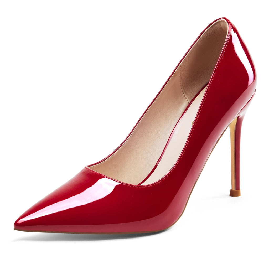 Elisabet Tang High Heels, Womens Pointed Toe Slip on Stilettos Party Wedding Pumps Basic Shoes