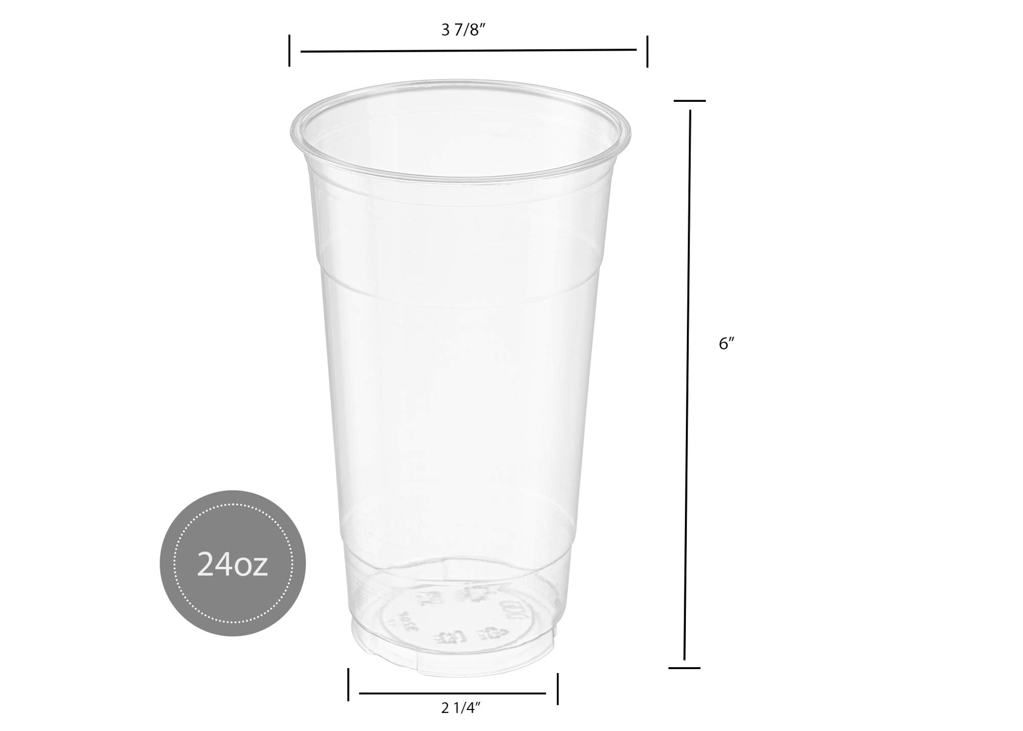 Crystal Clear PET Cups for Iced Coffee,Milkshake, Cold Drinks, Slush, Smoothy's, Slurpee, Ice cream, Dessert, Party's, Plastic Disposable Cups (50, 12 oz)