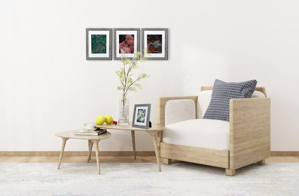5x7 Picture Frame Gold, Display 5x7 without Mat or 4x6 with Mat, Wall Gallery Photo Frames