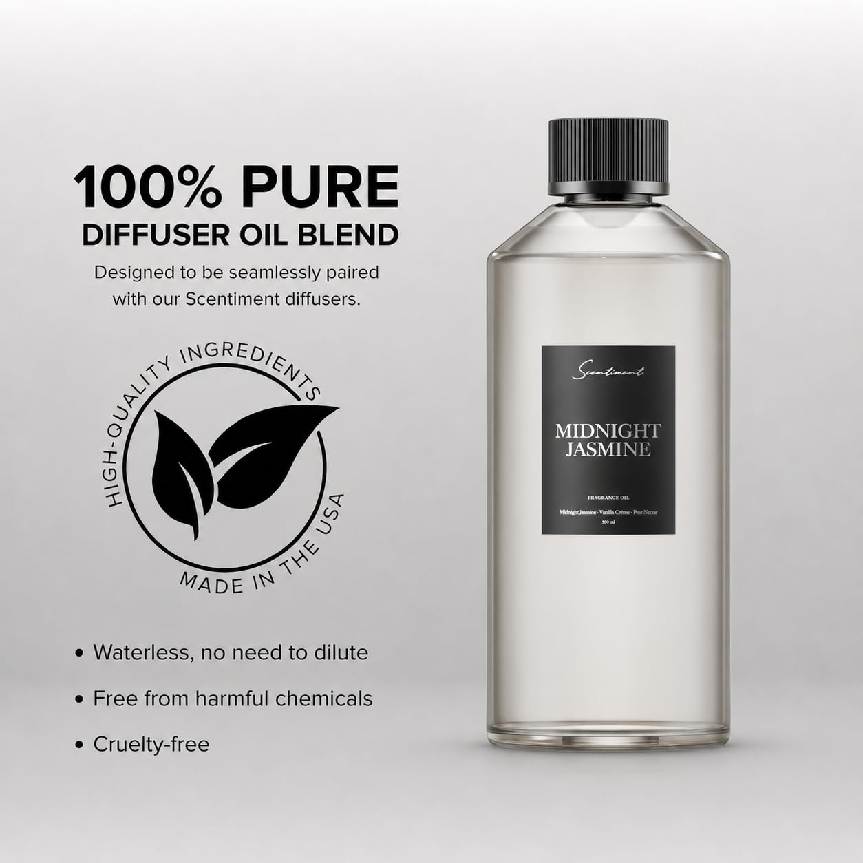 Scentiment French Hotel Diffuser Oil - Premium Hotel Scent with Notes of Clove, Patchouli & Sandalwood Home Scent, Aromatherapy Fragrance Oil Diffuser Refill - 0.68 fl oz (20 mL)