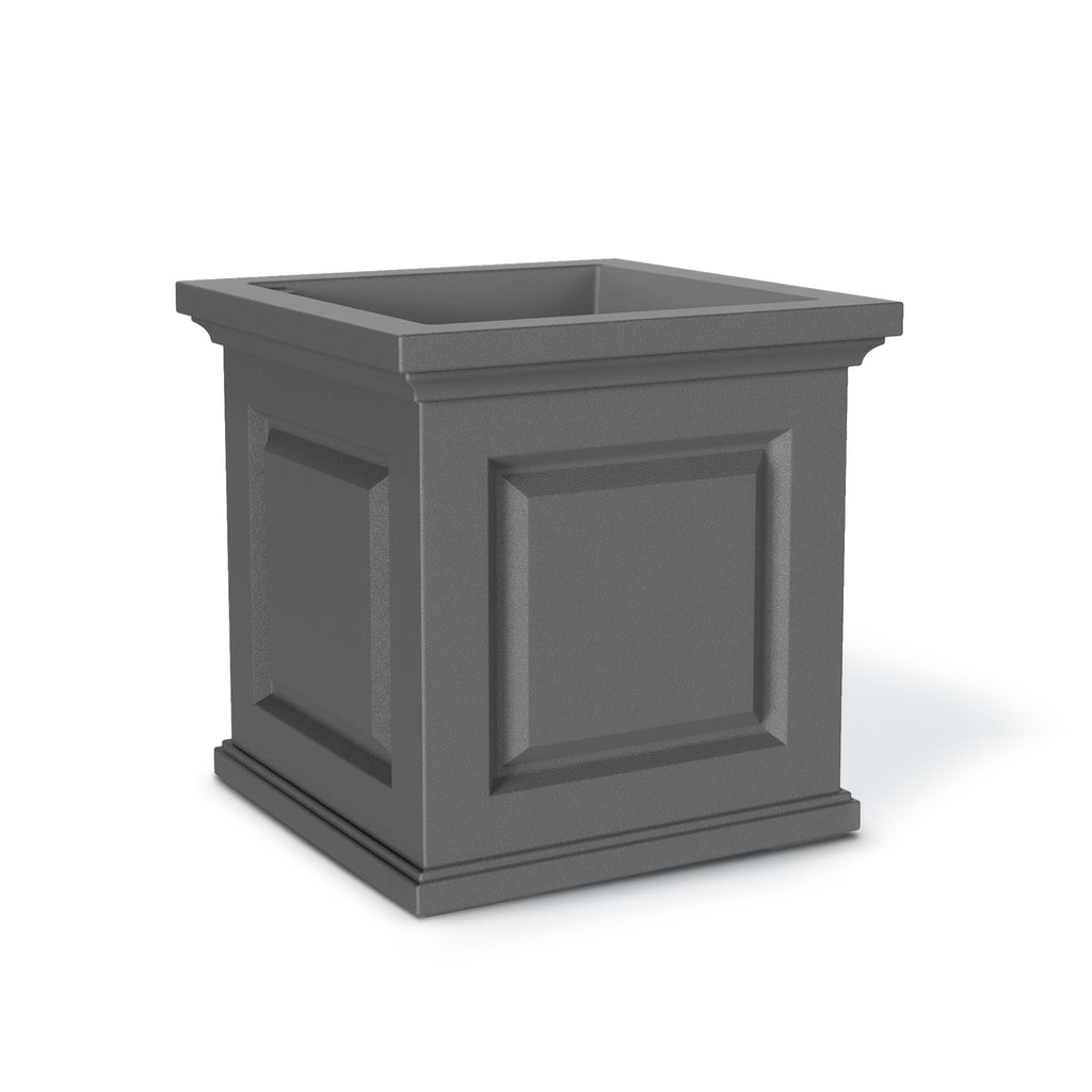 Mayne Nantucket 20-Inch Square Planter – Self-Watering, Weather-Resistant Planter for Flowers – Durable Outdoor Design for Patio, Porch, or Entryway