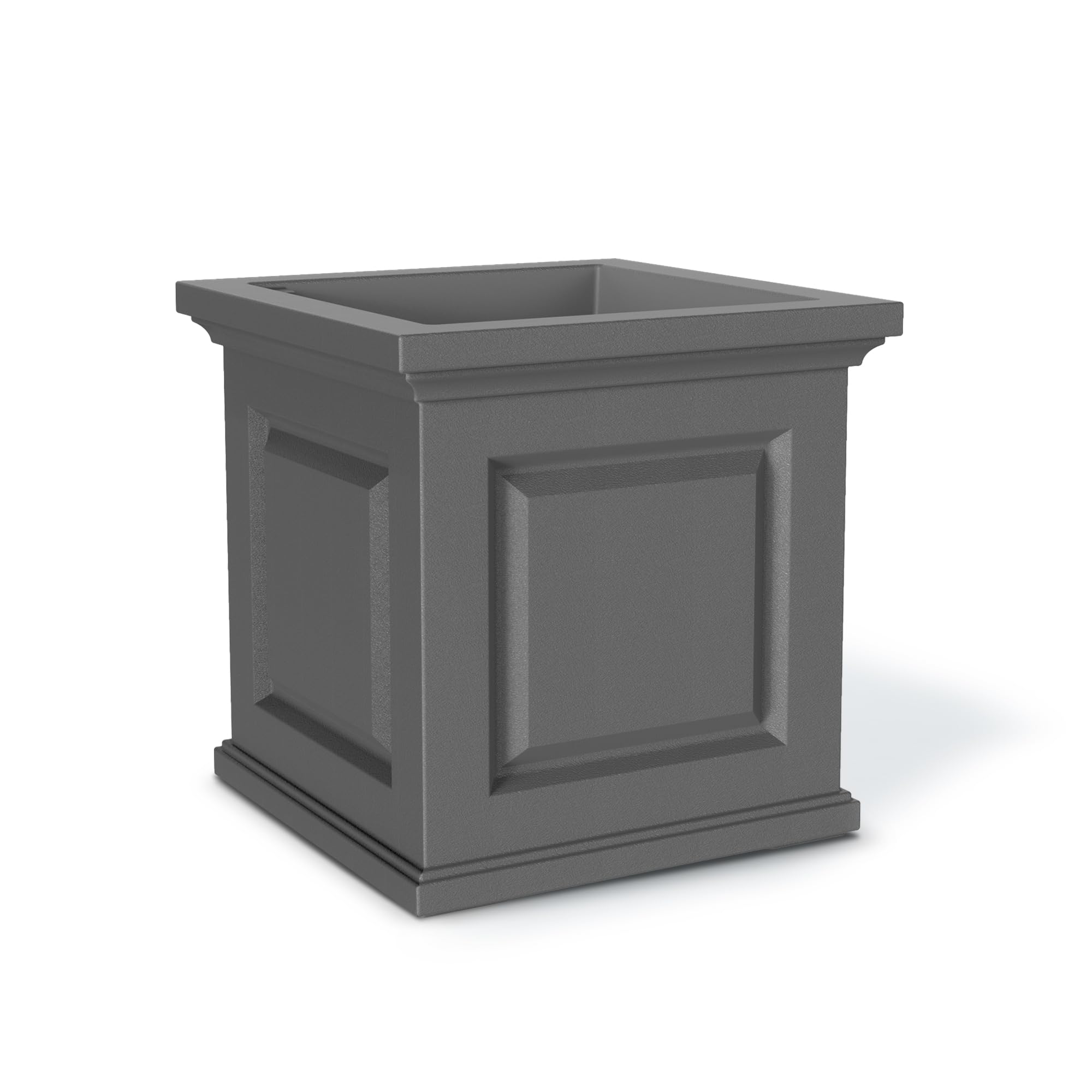 Mayne Nantucket 20-Inch Square Planter – Self-Watering, Weather-Resistant Planter for Flowers – Durable Outdoor Design for Patio, Porch, or Entryway