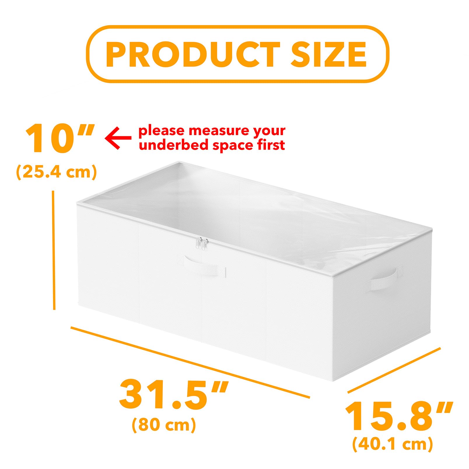 SpaceAid Paquete de 2 Contenedores de Almacenamiento Debajo de la Cama de 10" de Alto, Organizadores Grandes de Almacenamiento Debajo de la Cama con Tapas para Dormitorio, Residencia Estudiantil, Ropa