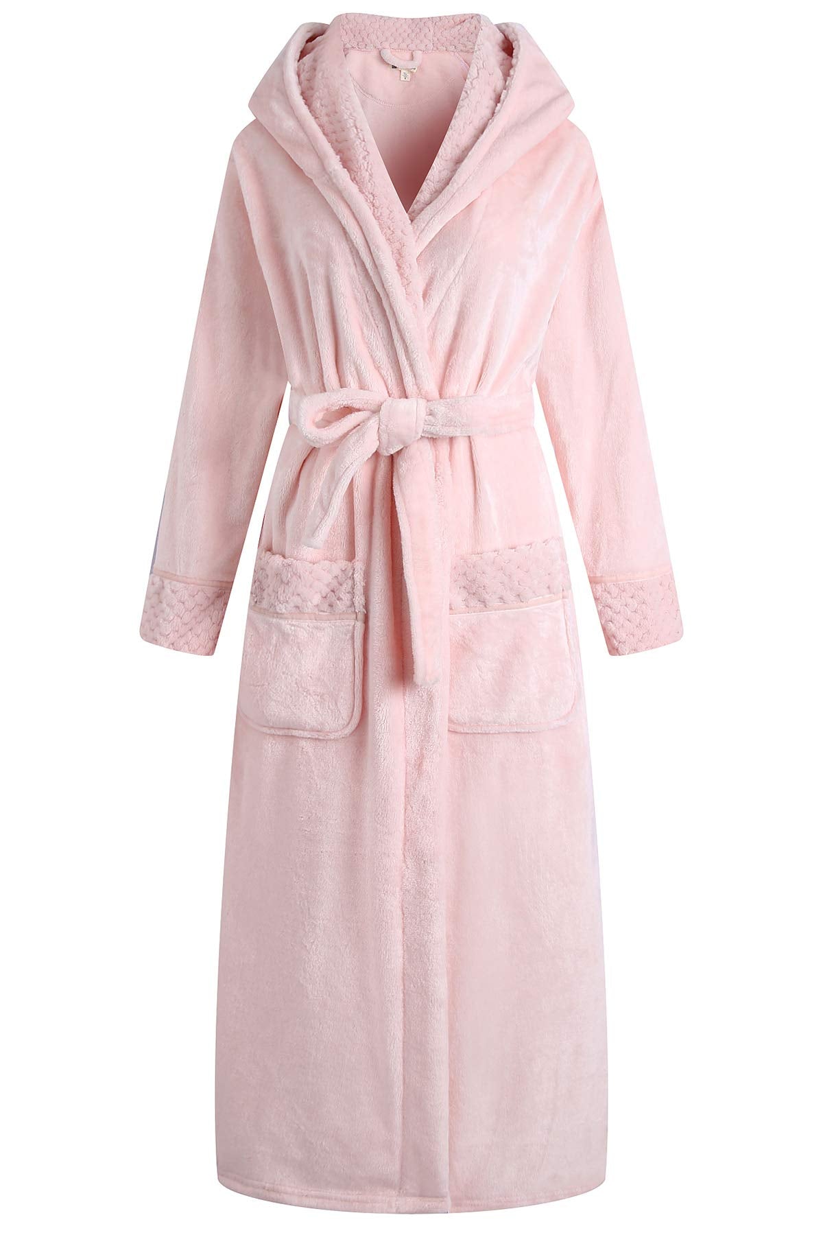 Richie House Women's Plush Soft Warm Fleece Bathrobe Robe RH1591