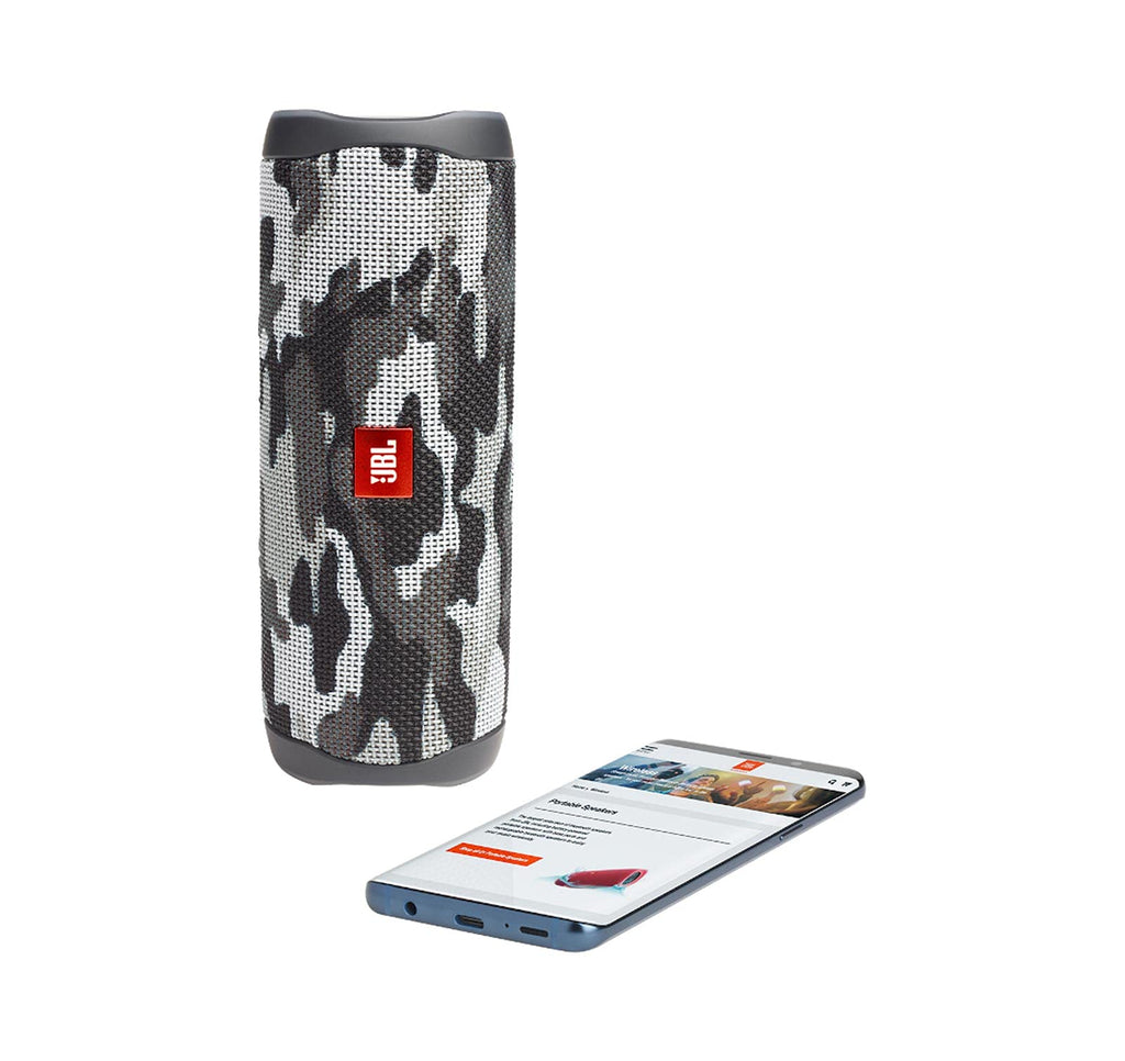 JBL Flip 5 (Black) + Bundle with divvi! Protective Hardshell Case