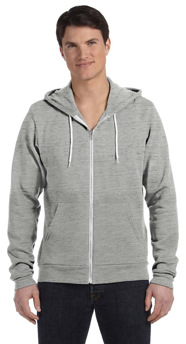Bella & Canvas Men's 3739 Unisex Poly-Cotton Fleece Full-Zip Hoodie