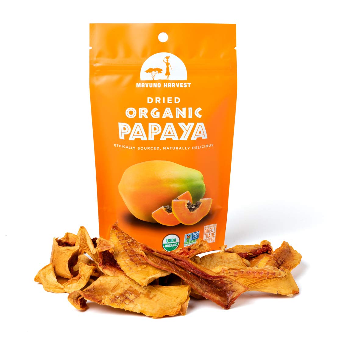 Mavuno Harvest Organic Dried Fruit Variety Pack | Dried Mango, Papaya, Pineapple, Banana, Jackfruit, & Tropical Mix | Healthy, Vegan, No Sugar Added, Non GMO Snacks for Kids & Adults | 2 Ounce, 6 Pack