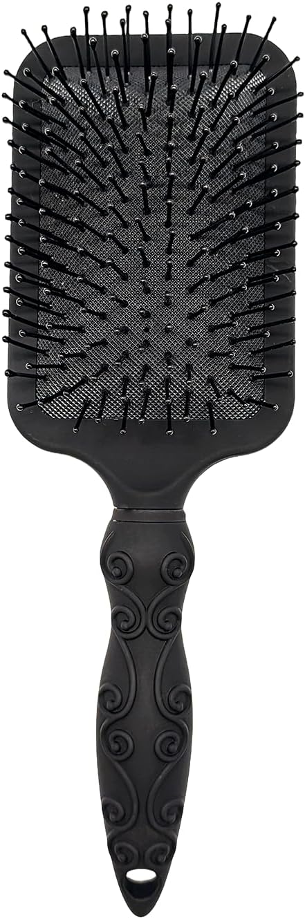 Amazon Basics Paddle Brush for Hair, Gentle Detangling, Wet or Dry Hair, Tangle-Free with Flexible Bristles