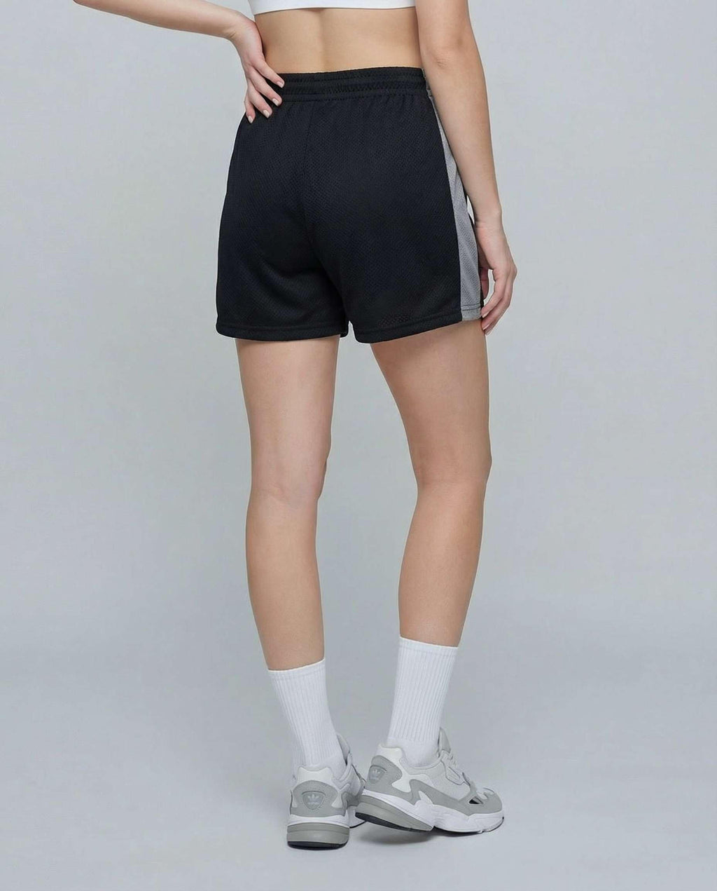 Real Essentials 4 Pack: Womens Active Athletic Performance Mesh Shorts with Pockets (Available in Plus Size)
