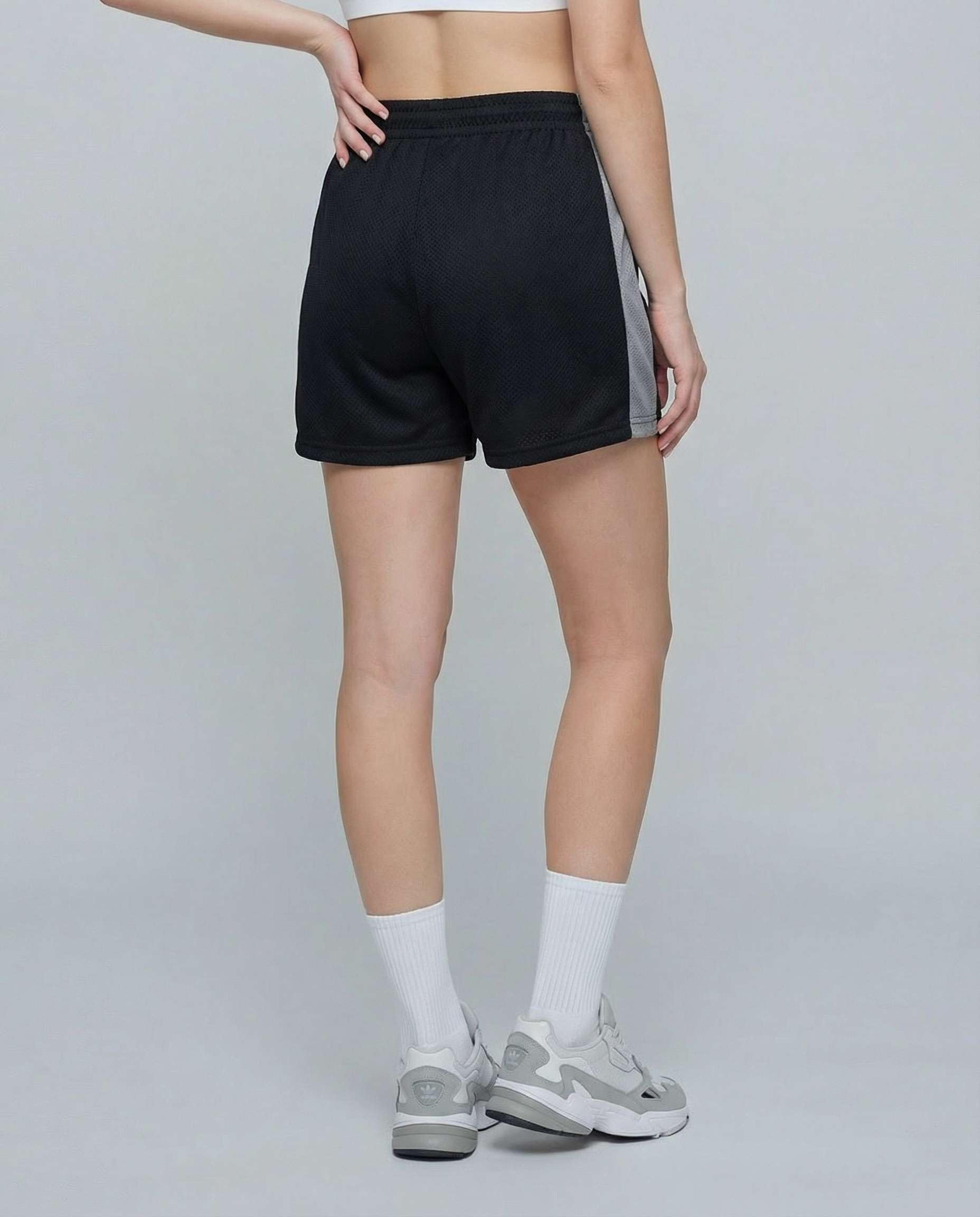 Real Essentials 4 Pack: Womens Active Athletic Performance Mesh Shorts with Pockets (Available in Plus Size)