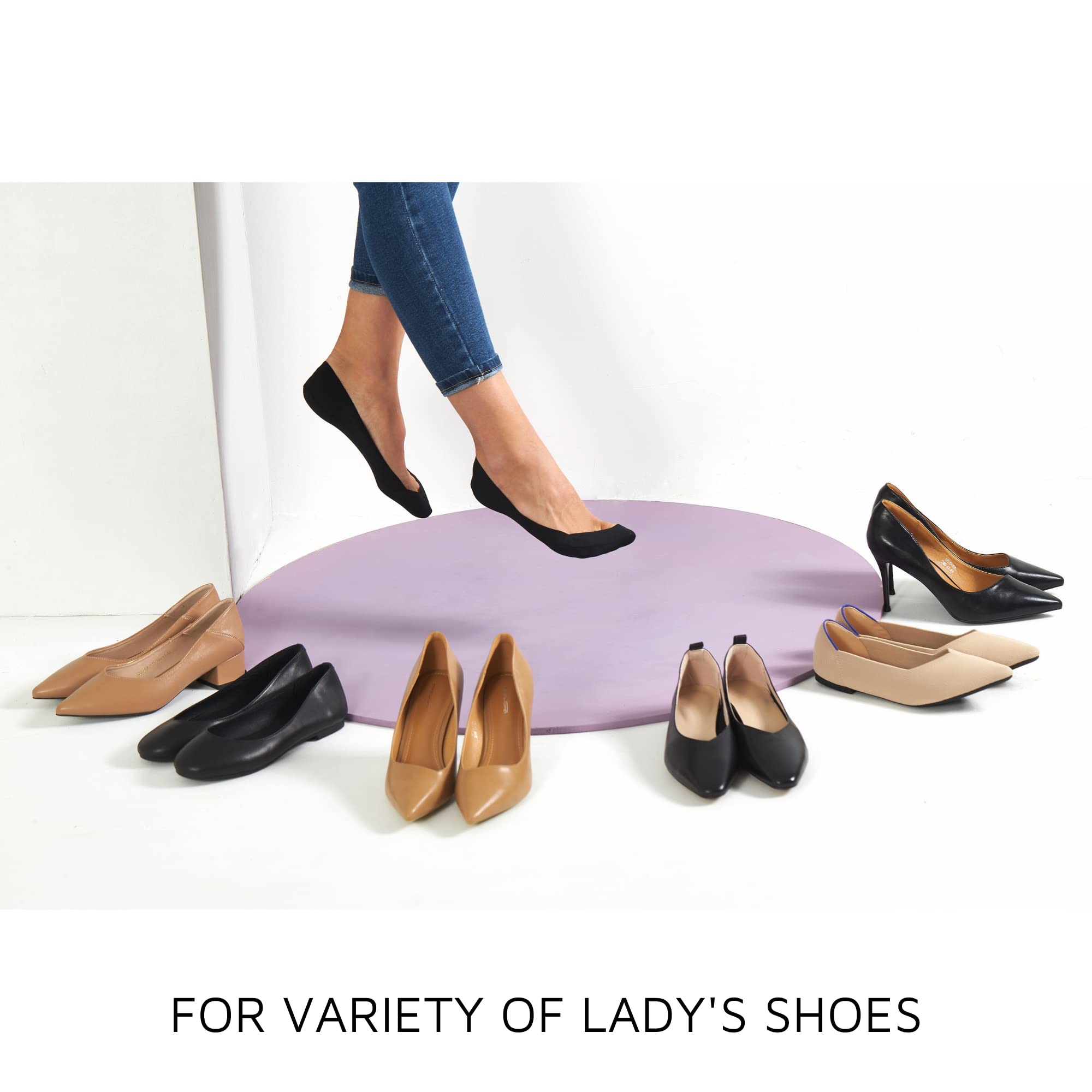Soxbang Thin Ultra Low Cut No Show Socks in ANY Flats Heels Womens TRULY Non Slip Cotton Liner Socks
