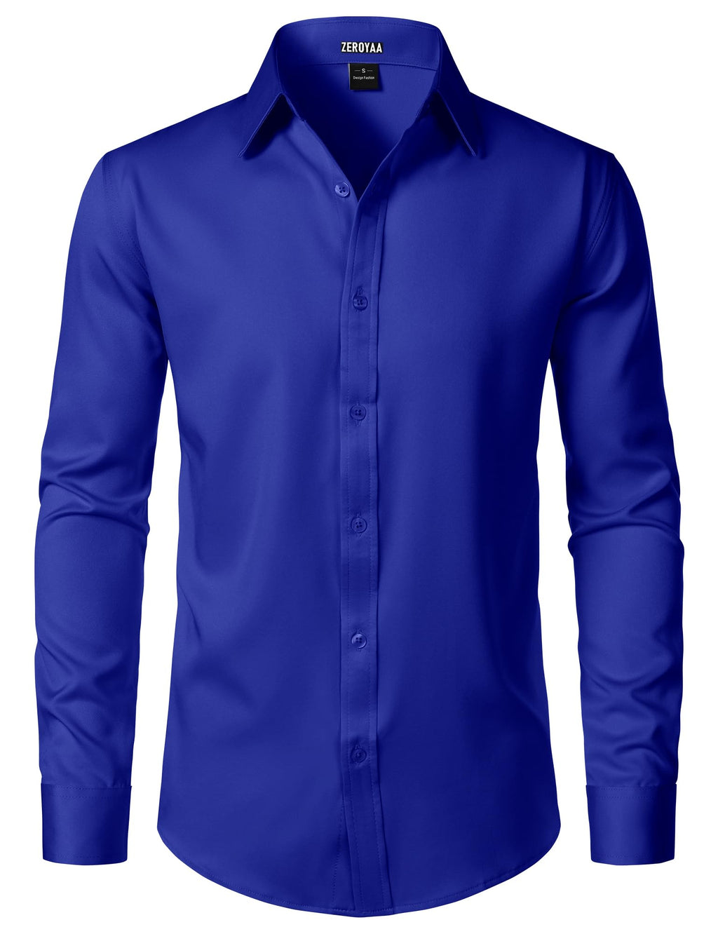 ZEROYAA Men's Wrinkle Free Long Sleeve Dress Shirt Business Casual Modern Slim Fit Button Down Shirts for Wedding and Office