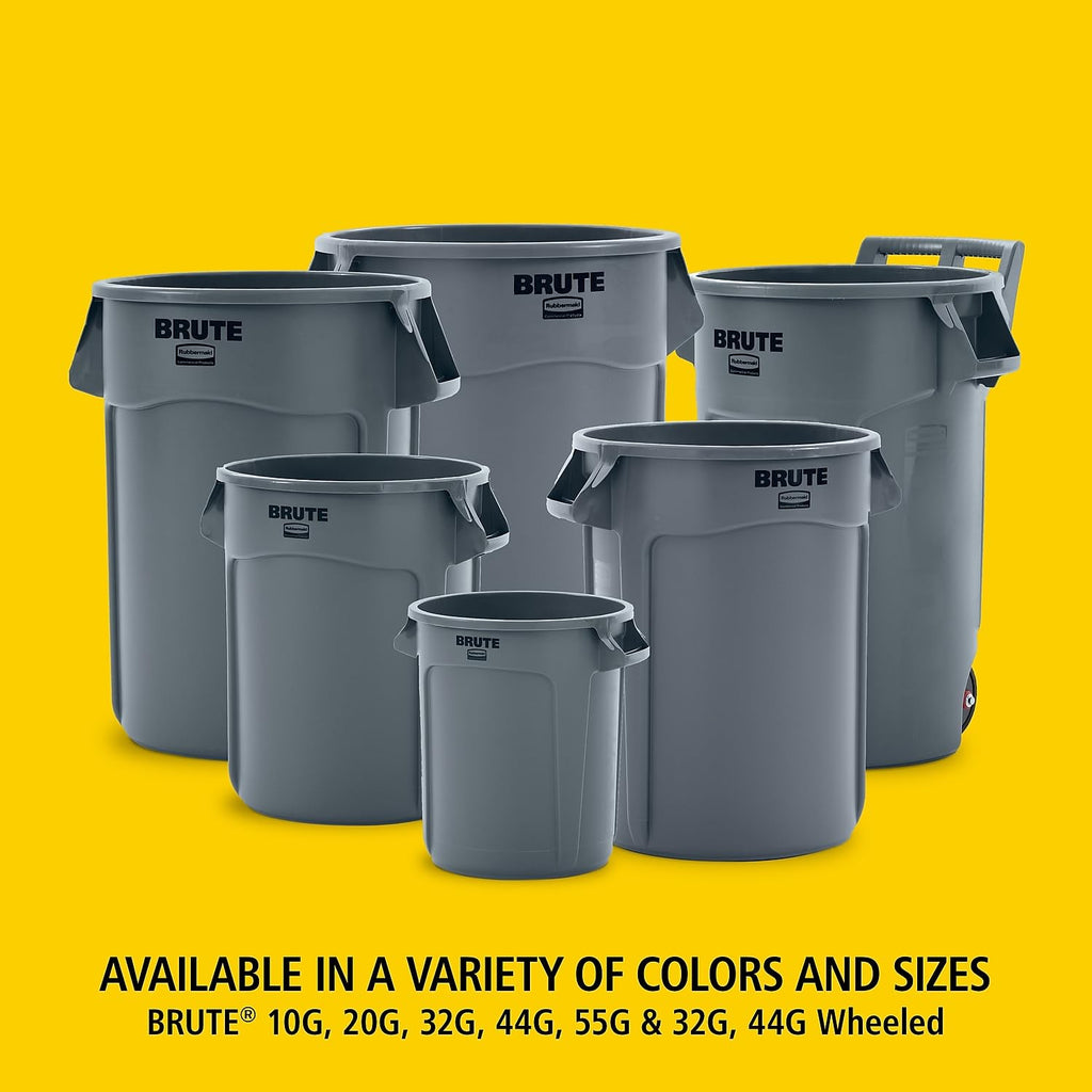Rubbermaid FG265500GRAY Utility Container, 55 gal, Gray