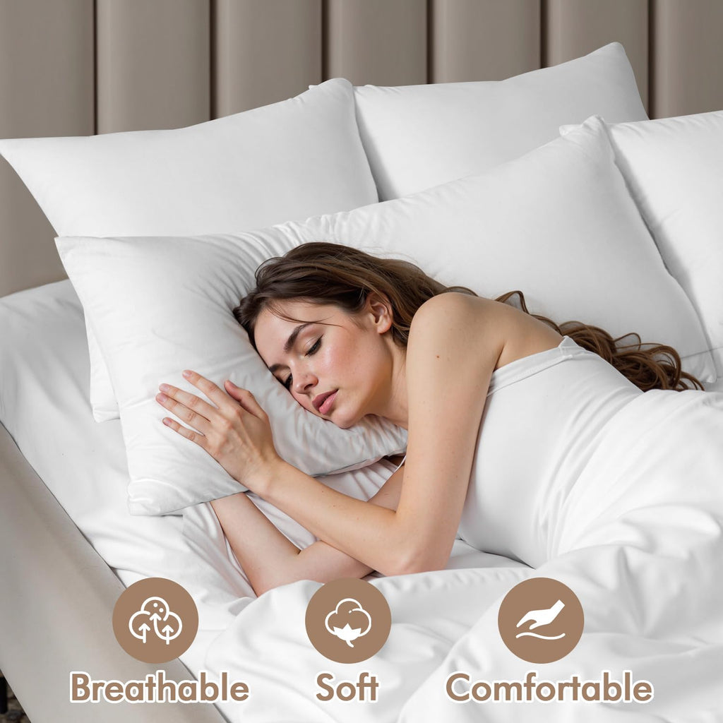 MIULEE 12x16 Inch Premium Lumbar Throw Pillow for Bed Sofa Couch Virgin Microfiber with 100% Cotton Cover Decorative Throw Pillow Insert Stuffer Form