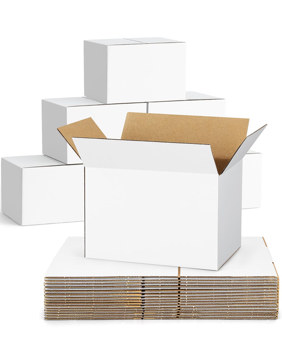 40-Pack-Small-Shipping-Boxes-6x4x4, Corrugated-Cardboard-Boxes-for-Packaging-Small-Business, Brown-Boxes-Mailers