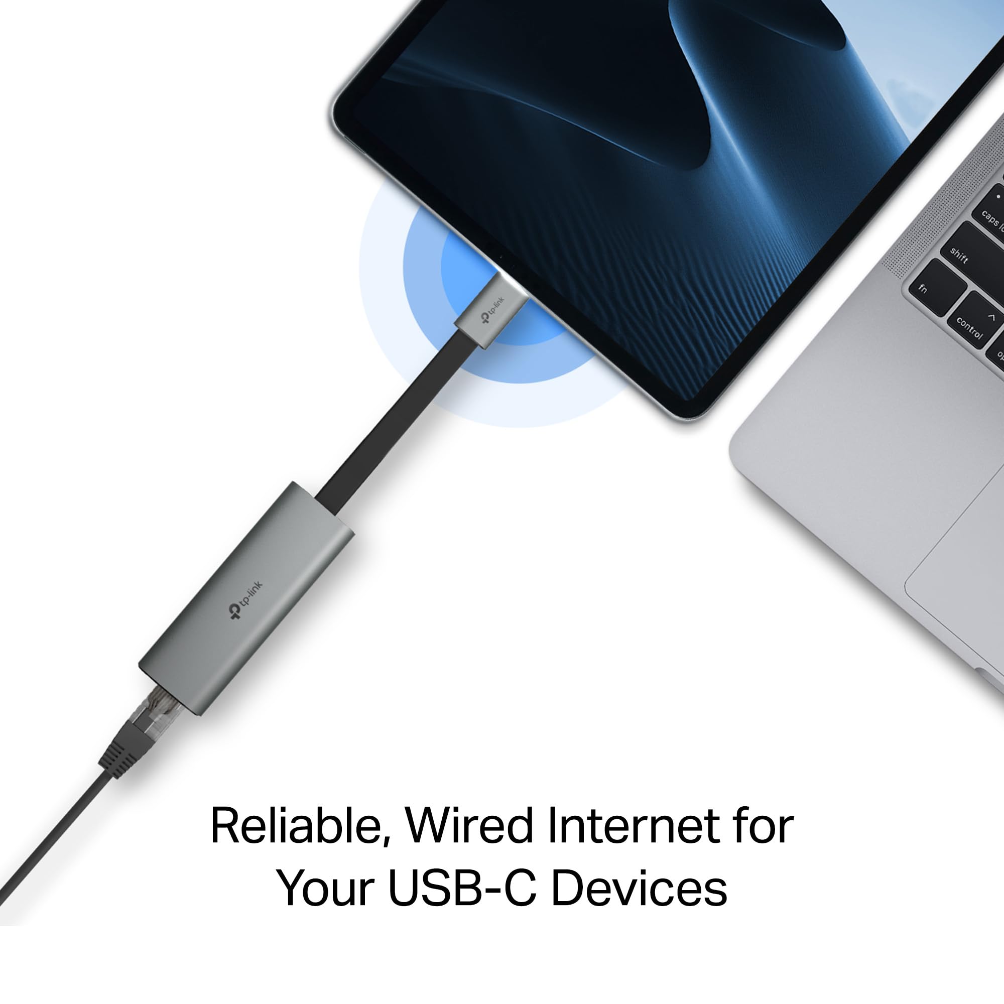 TP-Link Ethernet Splitter 1 to 2, 1000 Mbps High Speed Dual-Port Internet Splitter, Compatible w/ Cat8/7/6/5e/5, USB-C & Ethernet Cables Included, Aluminum Case, Plug and Play for Routers & More EH210