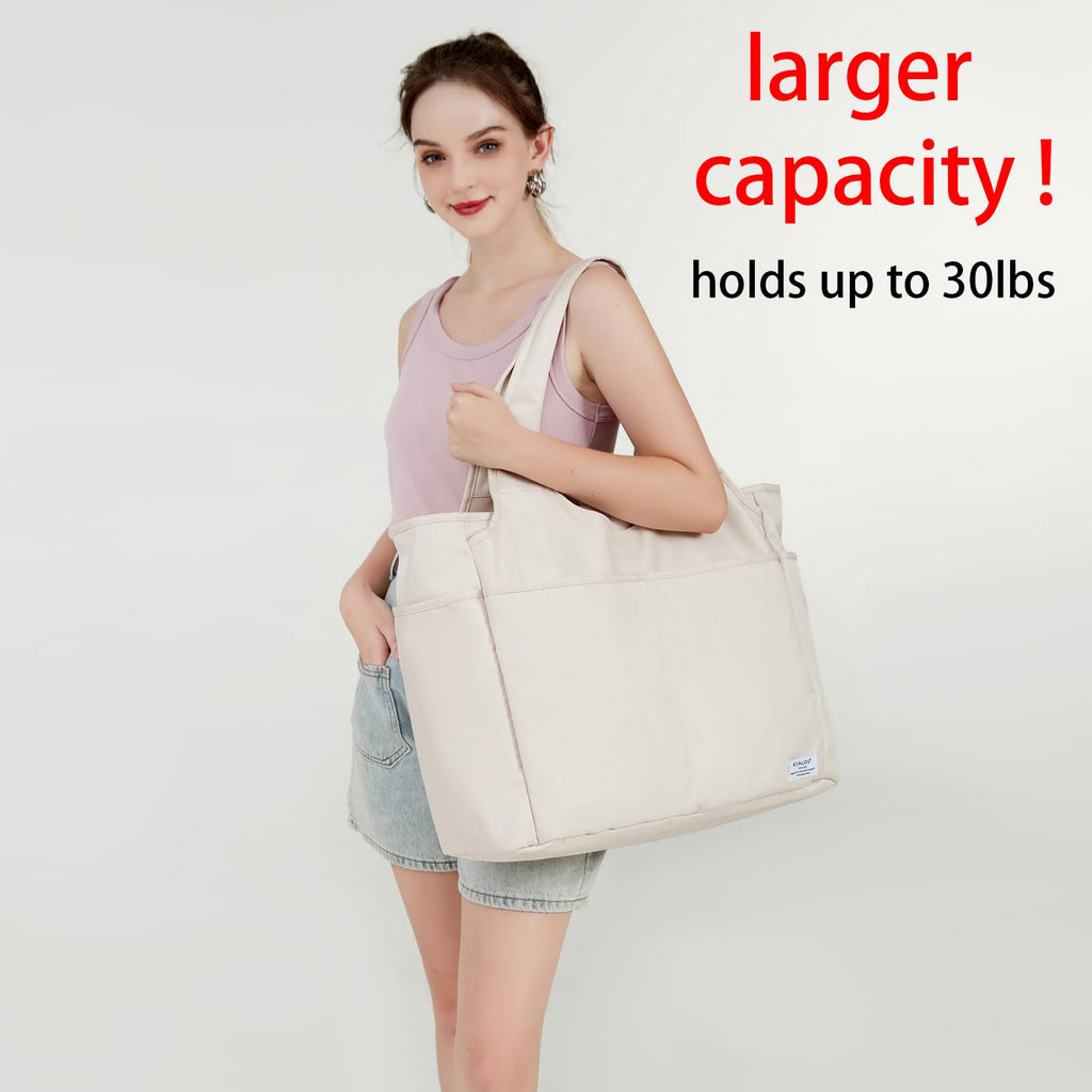 KYALOU Utility Large Tote Bag, Women Casual Shoulder Bags for Work School Gym Beach Travel Shopping Grocery | Utility