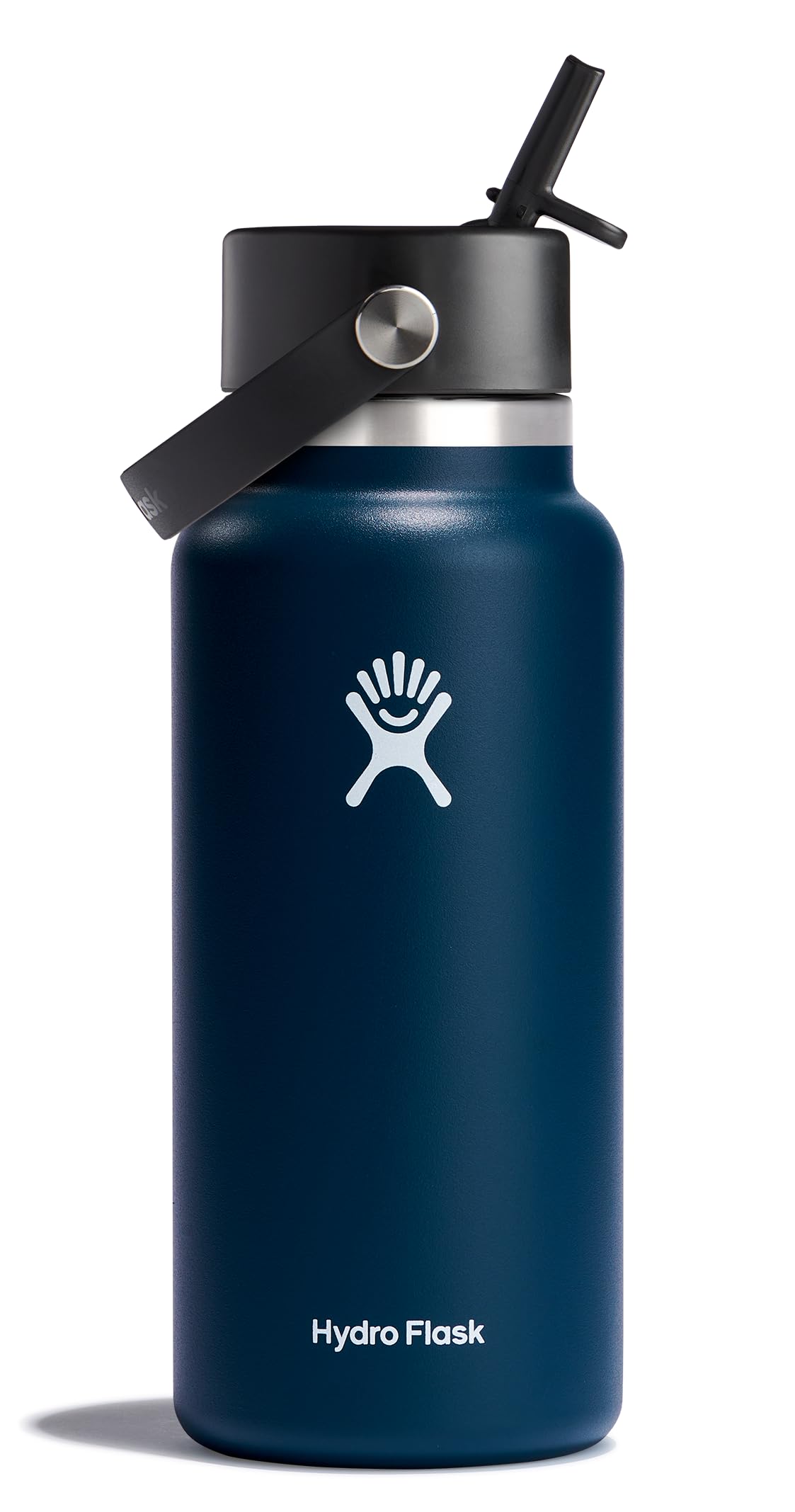 Hydro Flask Water Bottle - Insulated Stainless Steel - Wide Straw Lid, Non Spill, Leakproof in 24 Oz Forest Green Arc