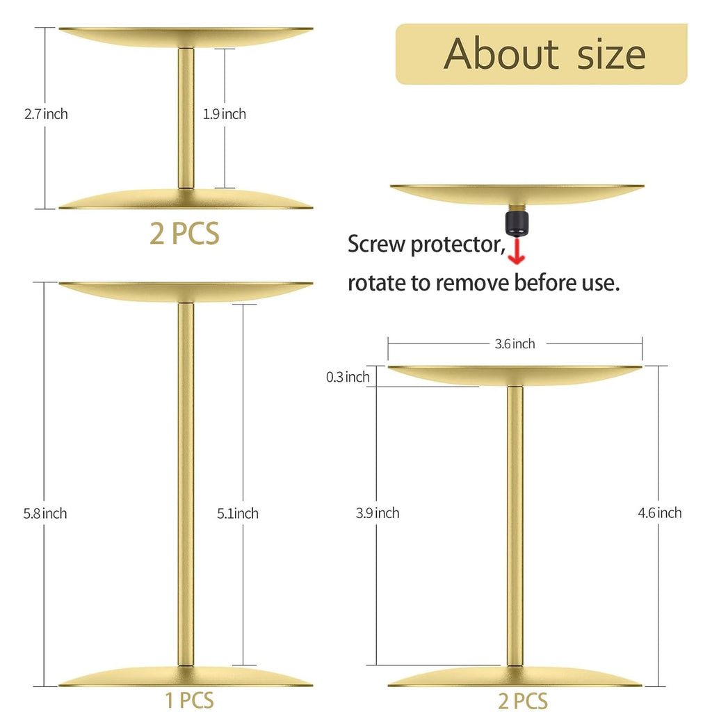 smtyle Modern Black Candle Stand Candelabras, Set of 3 Metal Candleholder Sets for Pillar Candles, Minimalist Farmhouse Decor for Fireplace Mantel & Dining Table Centerpiece