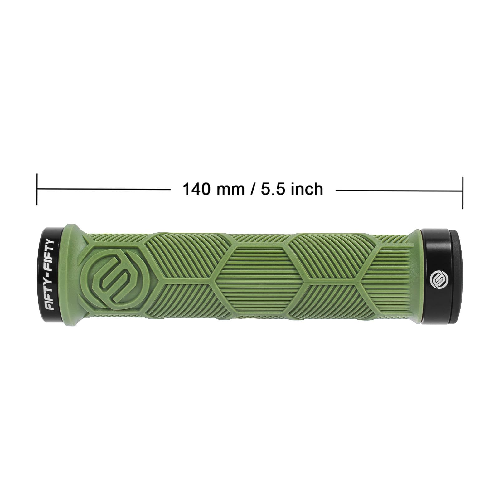 FIFTY-FIFTY Double Lock-On Mountain Bike Grips, Bicycle Handlebar Locking Grips, Non-Slip MTB Handle