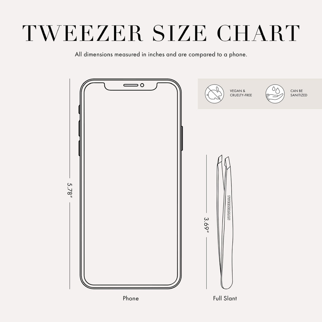 Tweezerman Exclusive 40th Birthday Slant Tweezer - Hair Removal Tweezers, Stainless Steel