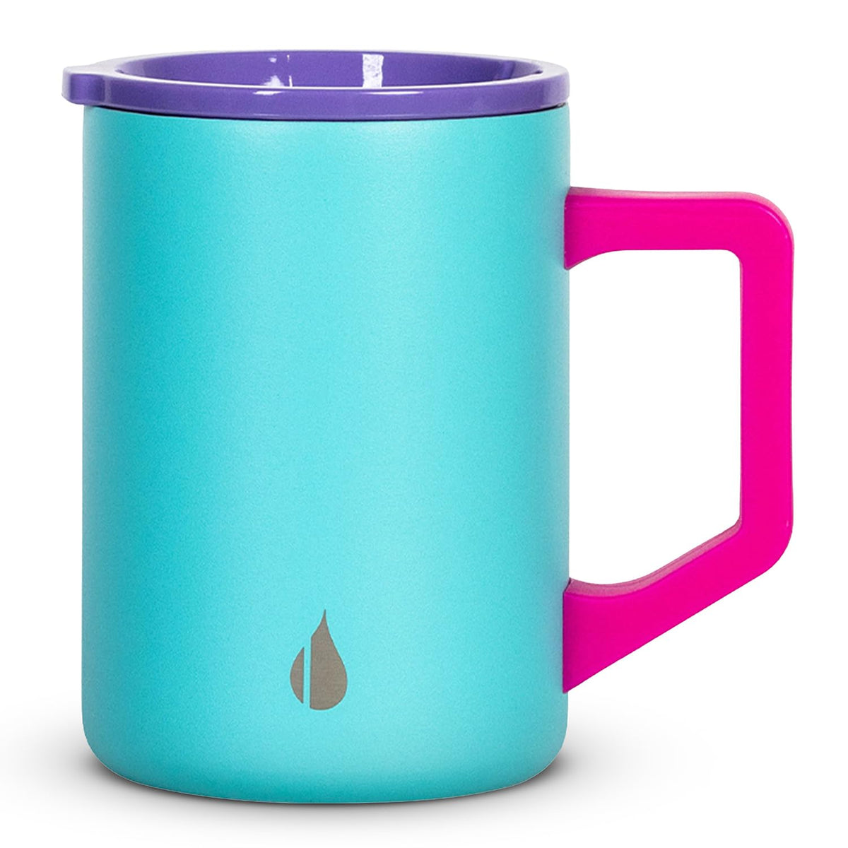Elemental Insulated Coffee Mug - Triple-Wall Stainless Steel Summit Travel Cup for Hot and Cold Drinks - Thermal Coffee Mug with Lid and Handle for Camping, Office & Travel 12oz - Black
