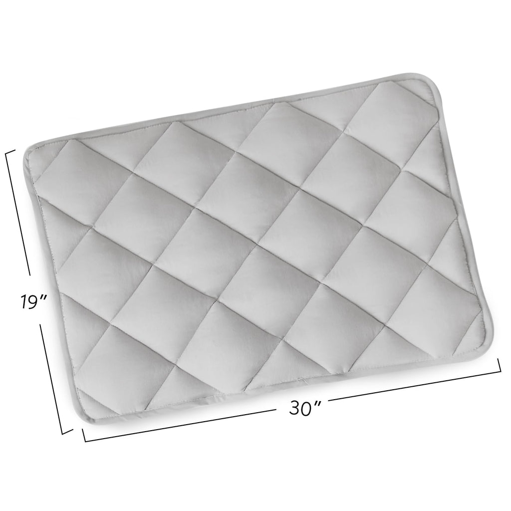 Magik & Kover Dog Crate Pad 2 Pack, Soft Dog Crate Mat with Anti-Slip Bottom, Machine Washable Kennel Pad, Fits 24 Inch, Grey
