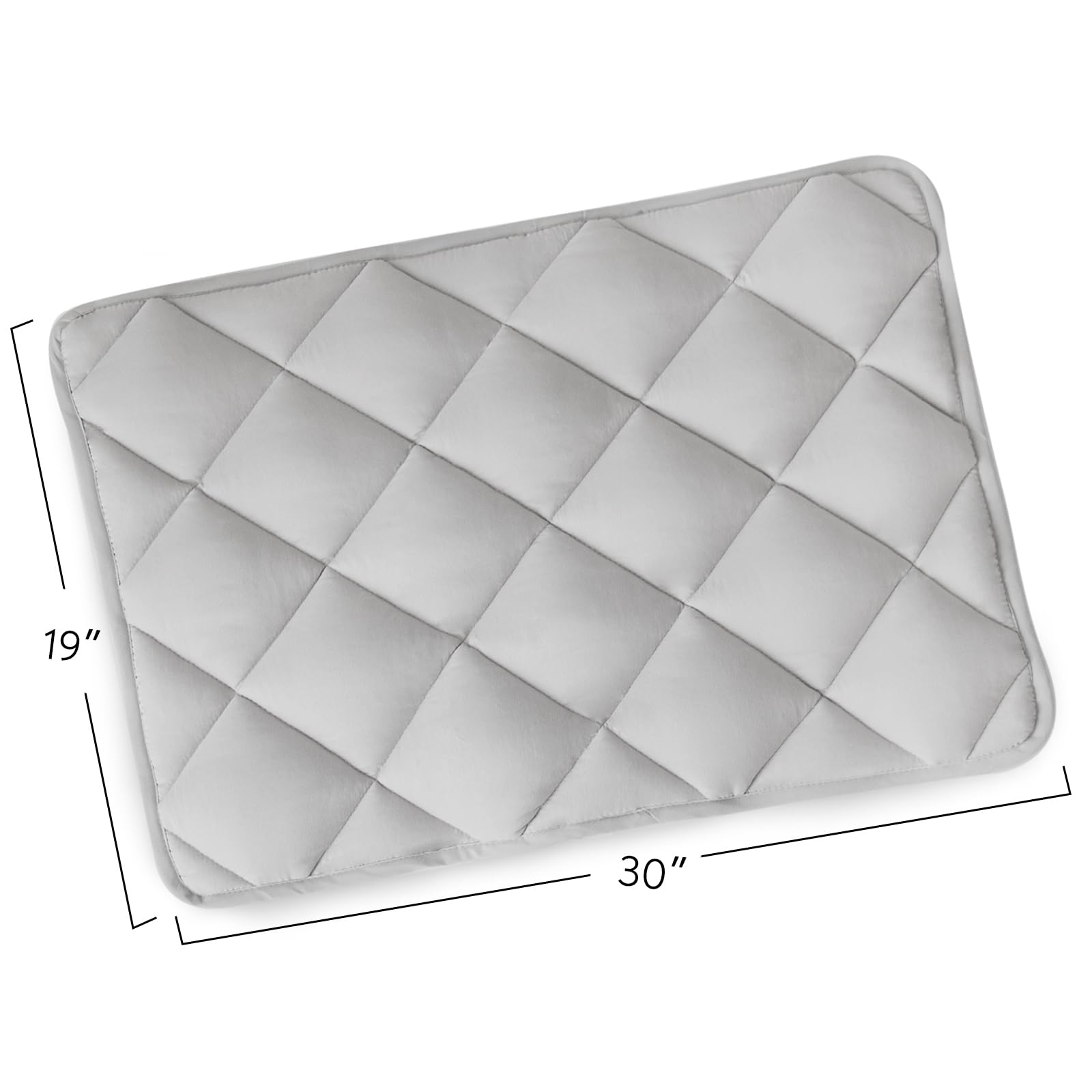 Magik & Kover Dog Crate Pad 2 Pack, Soft Dog Crate Mat with Anti-Slip Bottom, Machine Washable Kennel Pad, Fits 24 Inch, Grey