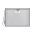 Fireproof Money Bag with Lock, 11.2"x7.6" Fireproof Cash Bag with Zipper Closure, Storage Pouch for A5 Size Document, Cheque, Cash, Cell Phone, Tablet, Credit Card, Passport, Jewelry (Black)