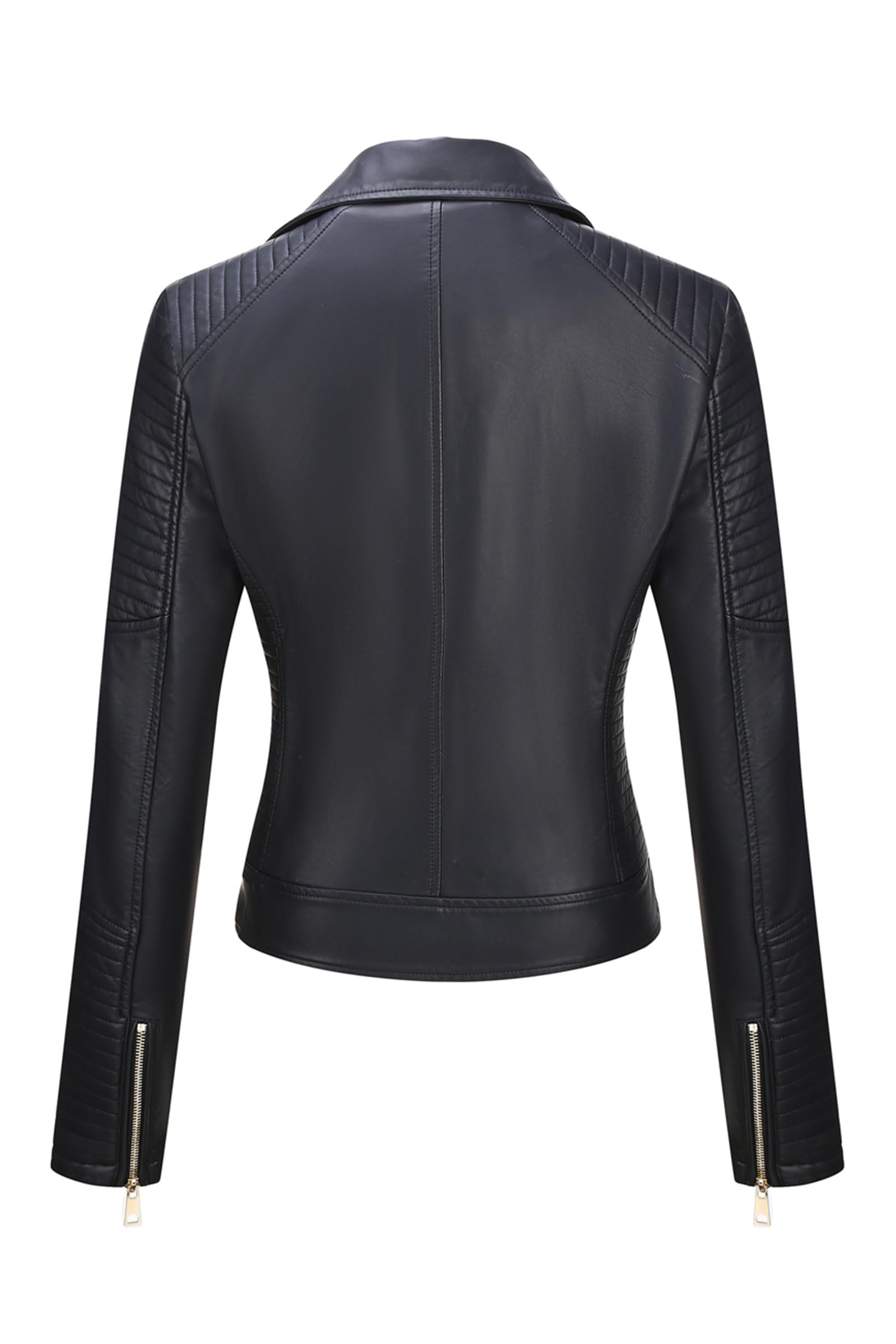 Bellivera Women's Faux Leather Casual Jacket 2026 Spring Trendy Motorcycle Outfits Lightweight Classic Coat
