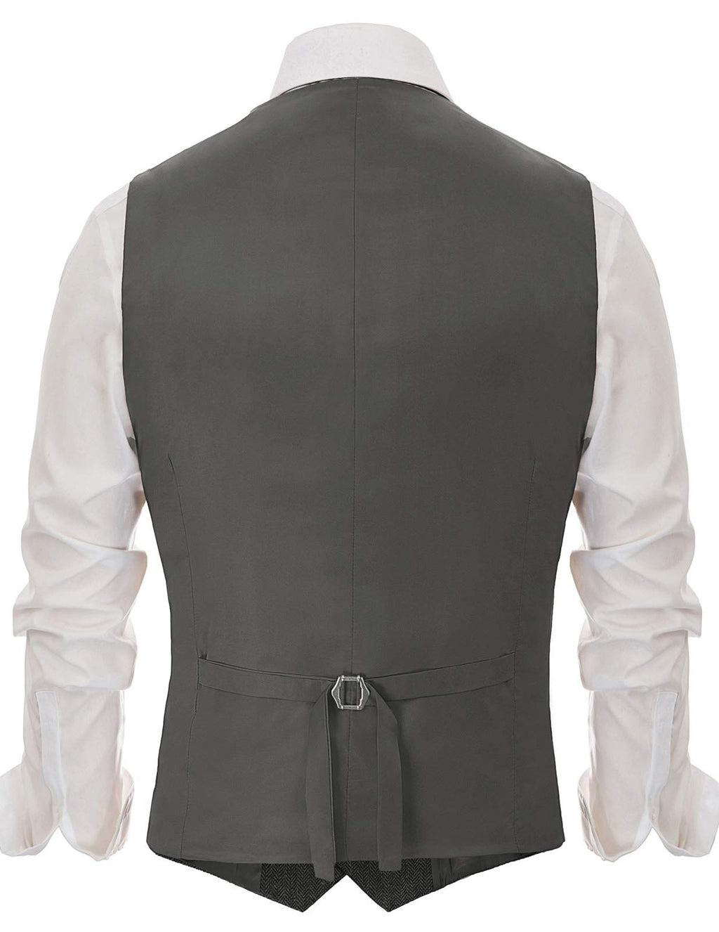 PJ PAUL JONES Men's Herringbone Tweed Suit Vest Casual Wool Blend Waistcoat