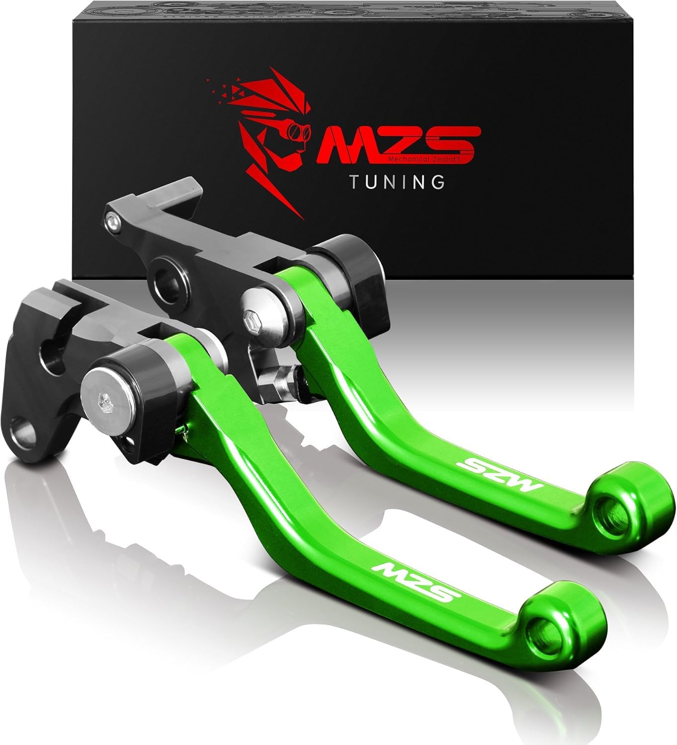 MZS Black Dirt Bike Brake Clutch Levers Pivot Adjustable CNC Compatible with YZ65 2018-2025 / YZ80 YZ85 2015-2025