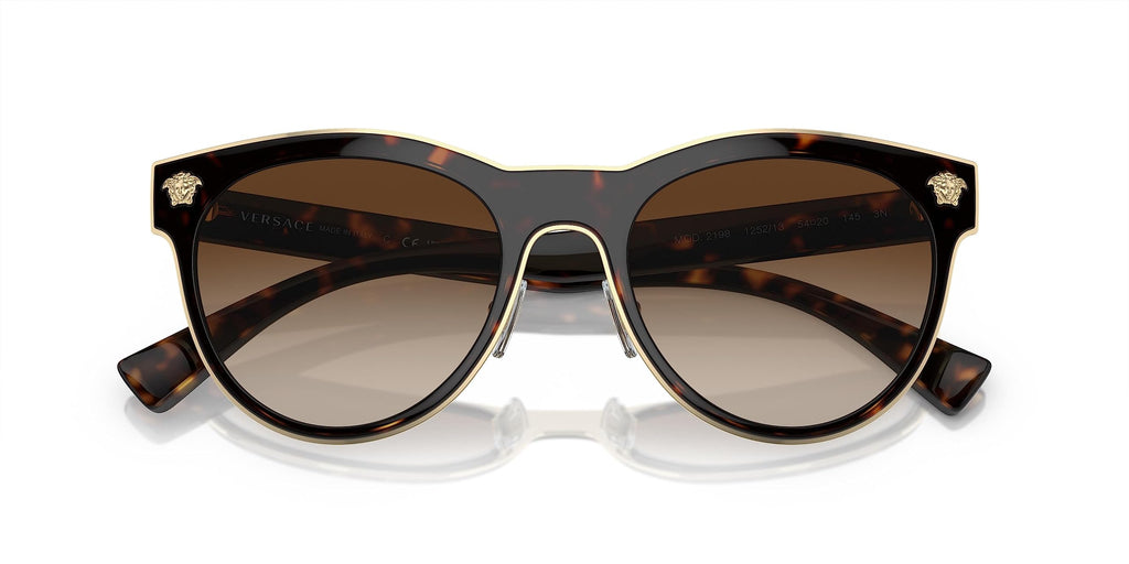 VERSACE VE2198 Phantos Shape Metal Sunglasses 54mm