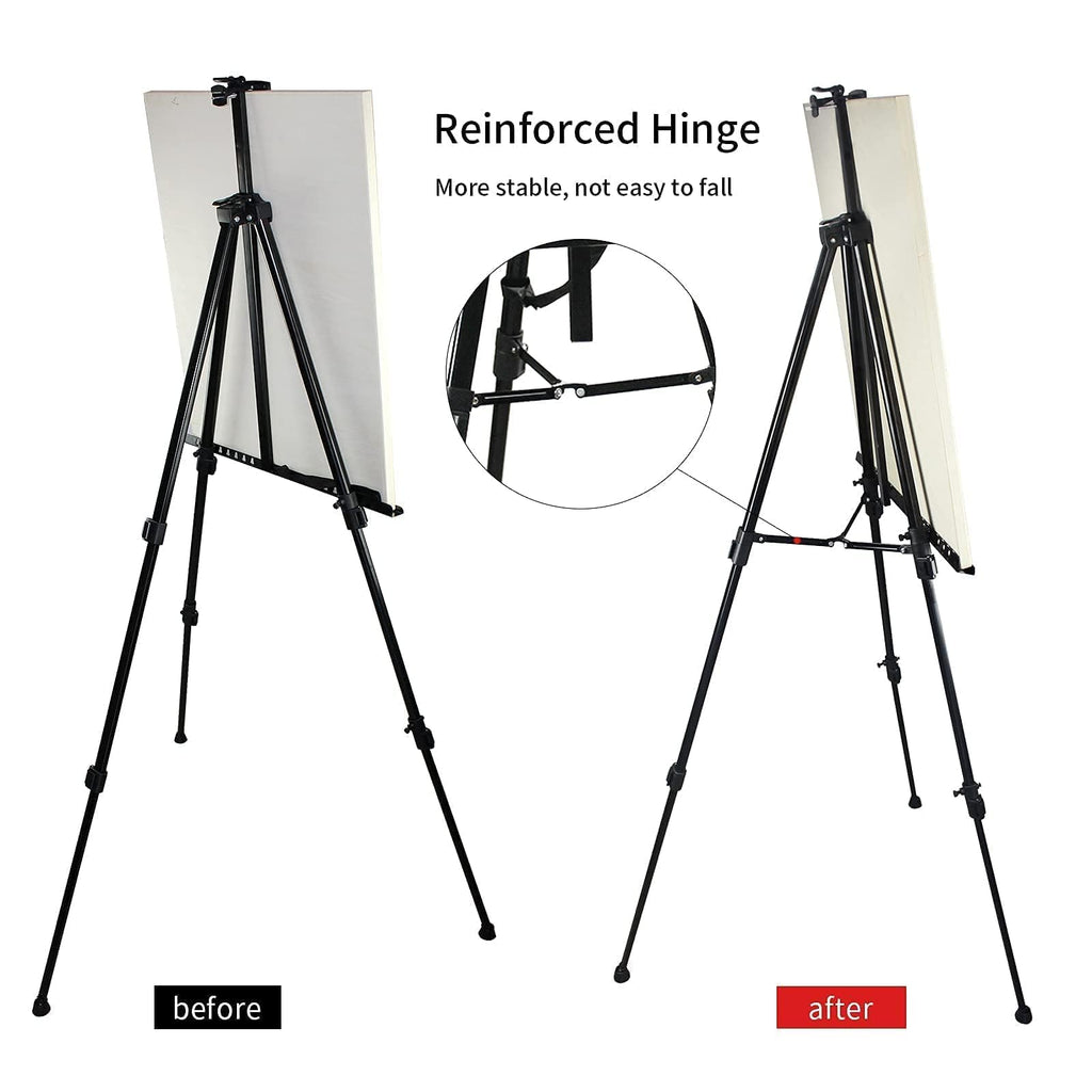 RRFTOK Easel Stand for Sign and Painting: Art Portable Adjustable Metal Tripod Easels for Display Height from 17 to 66 Inch -Canvas Stand for Table-Top/Floor Paint - Gifts for Teens Art Supplies