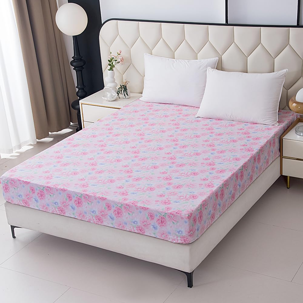 Bedding Fitted Sheet with Deep Pocket,3D Pattern Printed Fabric Bed Sheets (Black Butterfly,Twin)