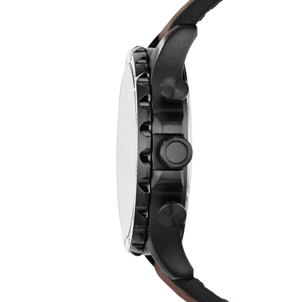 Fossil Men's Nate Quartz Watch, Oversized Stainless Steel Chronograph Watch for Men