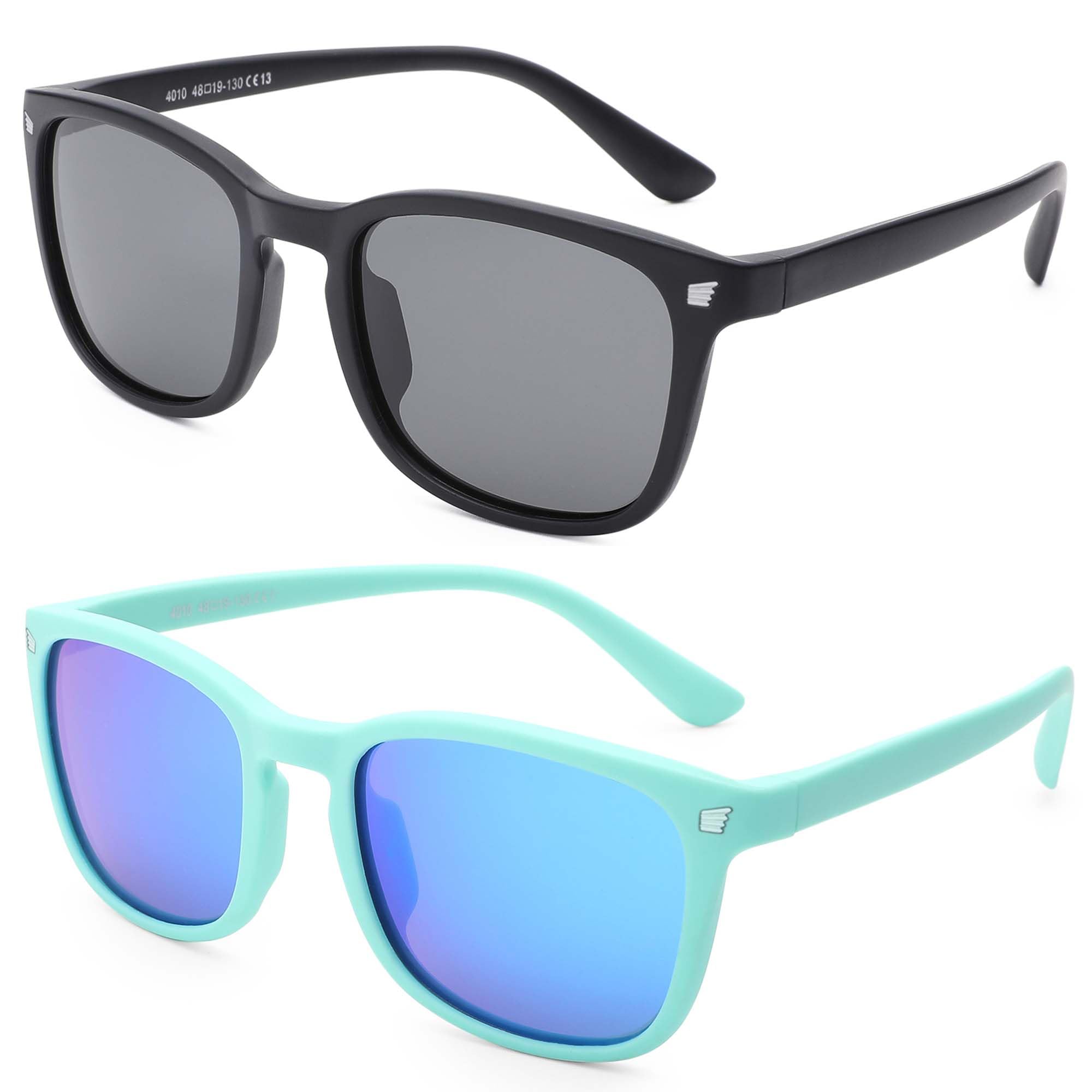 COASION Polarized Kids Sunglasses UV 400 Protection for Girls Boys Classic Retro Style Toddler Shades Age 3-12