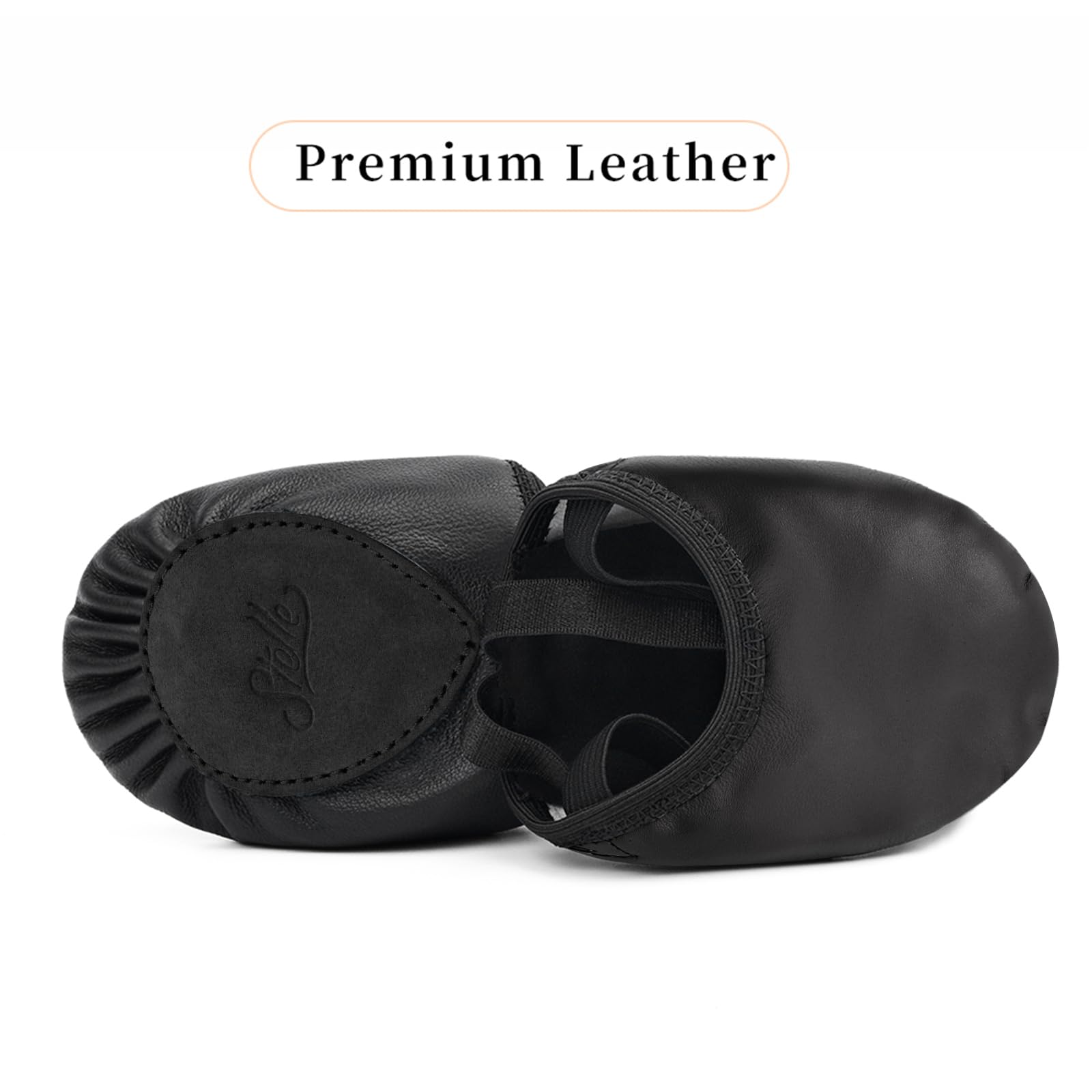 Stelle Leather Half Soles Dance Shoes Womens Lyrical Pirouette Turners Dance Shoes for Turning (Girls/Boys/Men/Adult)