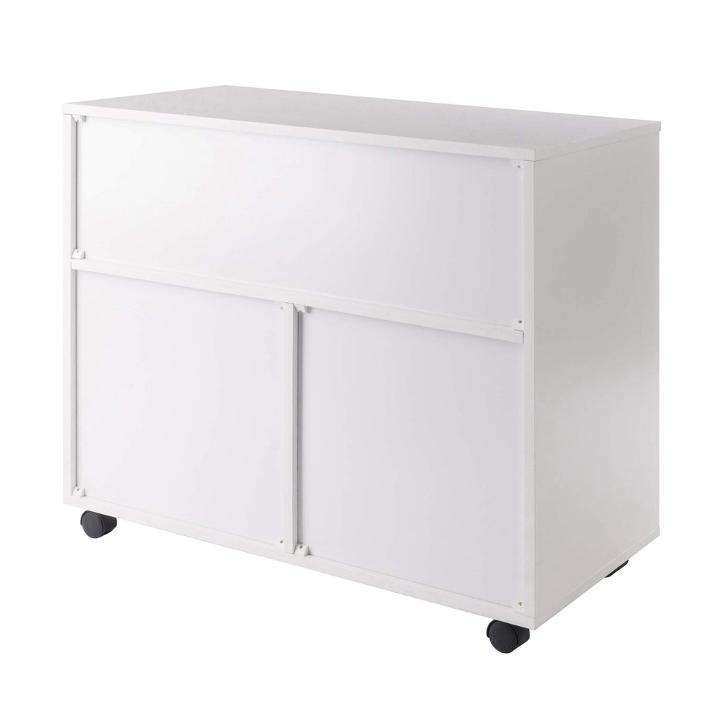 Winsome Halifax Mobile Storage Cabinet with Doors & Drawers, Stylish & Functional Home Storage Cabinet for Filing, Kitchen Organization, Moveable Furniture for Office, Dorms, Apartments