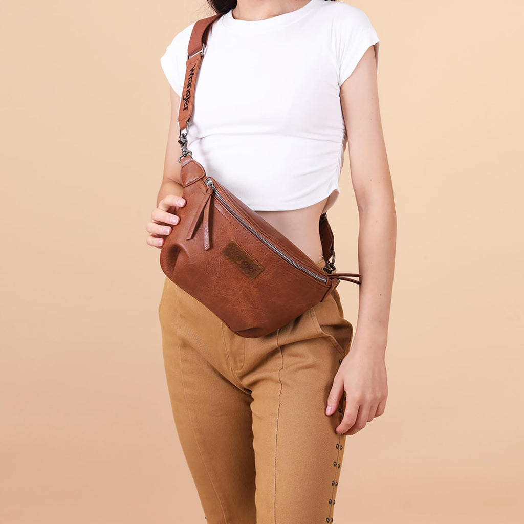 Wrangler Crossbody Bags for Women Large Fanny Packs Bum Bag Travel Belt Bags Sling Purse