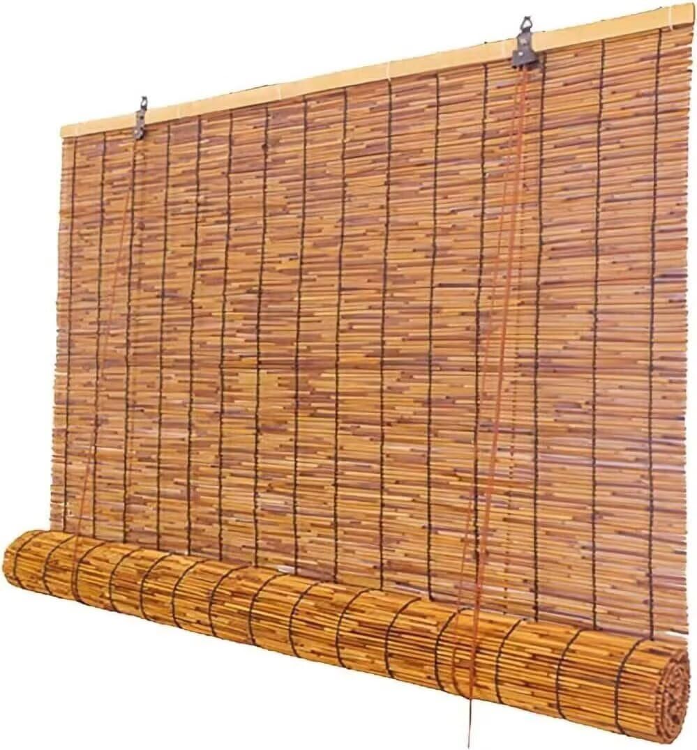 Bamboo Blinds for Interior Windows, Easy to Install Bamboo Shades for Indoor Windows, Custom Roller Shades for Indoor Window and Outdoor Patio, 23" W x 48" H