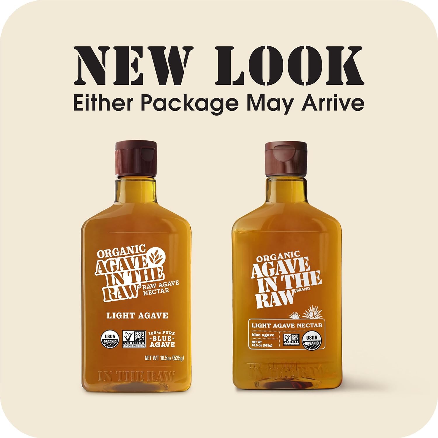 Agave In The Raw, Organic Agave Nectar, 18.5 oz | Made With Organic Blue Agave From Mexico, USDA Organic, Non-GMO Project Verified, Kosher Vegan and Low Glycemic Index