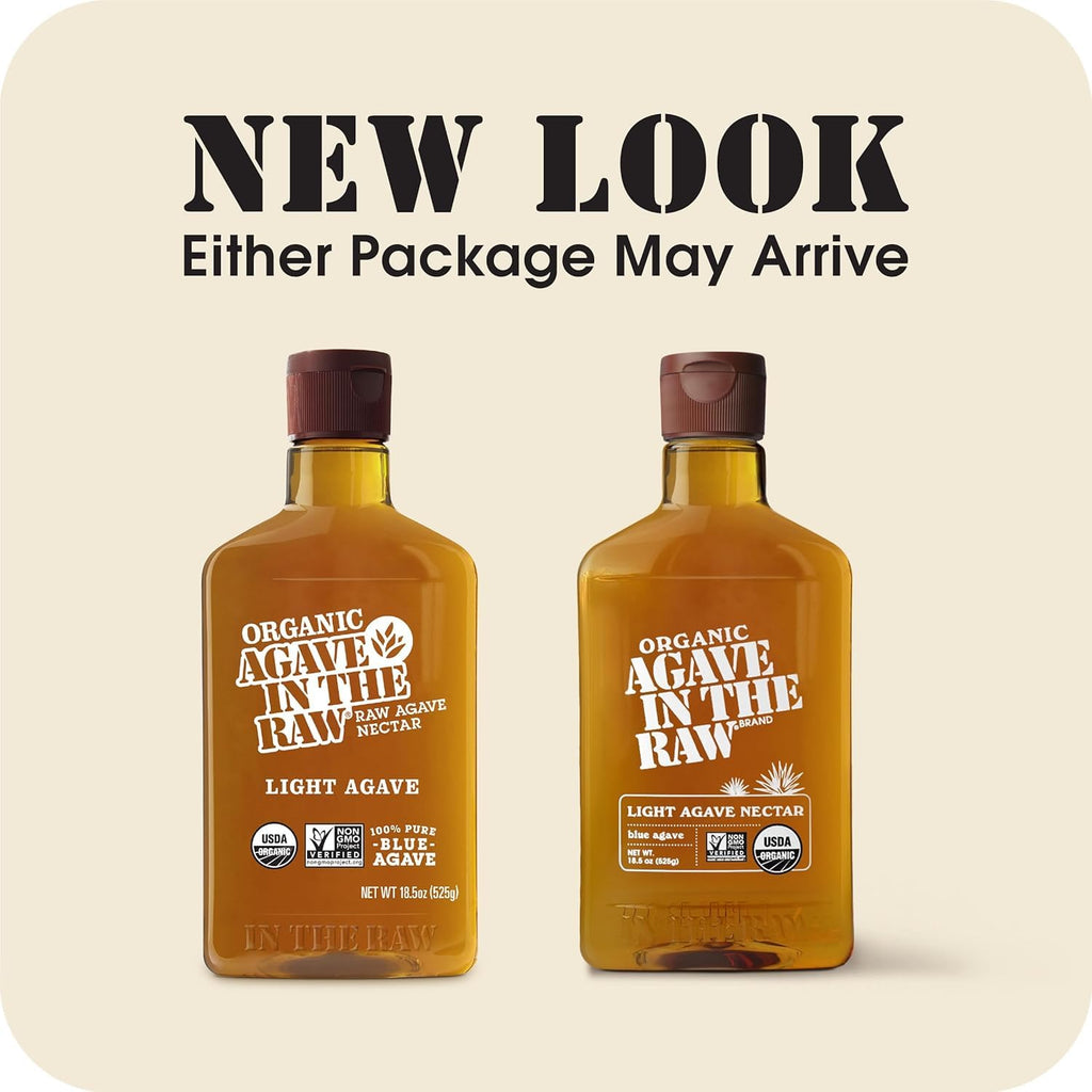 Agave In The Raw, Organic Agave Nectar, 18.5 oz | Made With Organic Blue Agave From Mexico, USDA Organic, Non-GMO Project Verified, Kosher Vegan and Low Glycemic Index