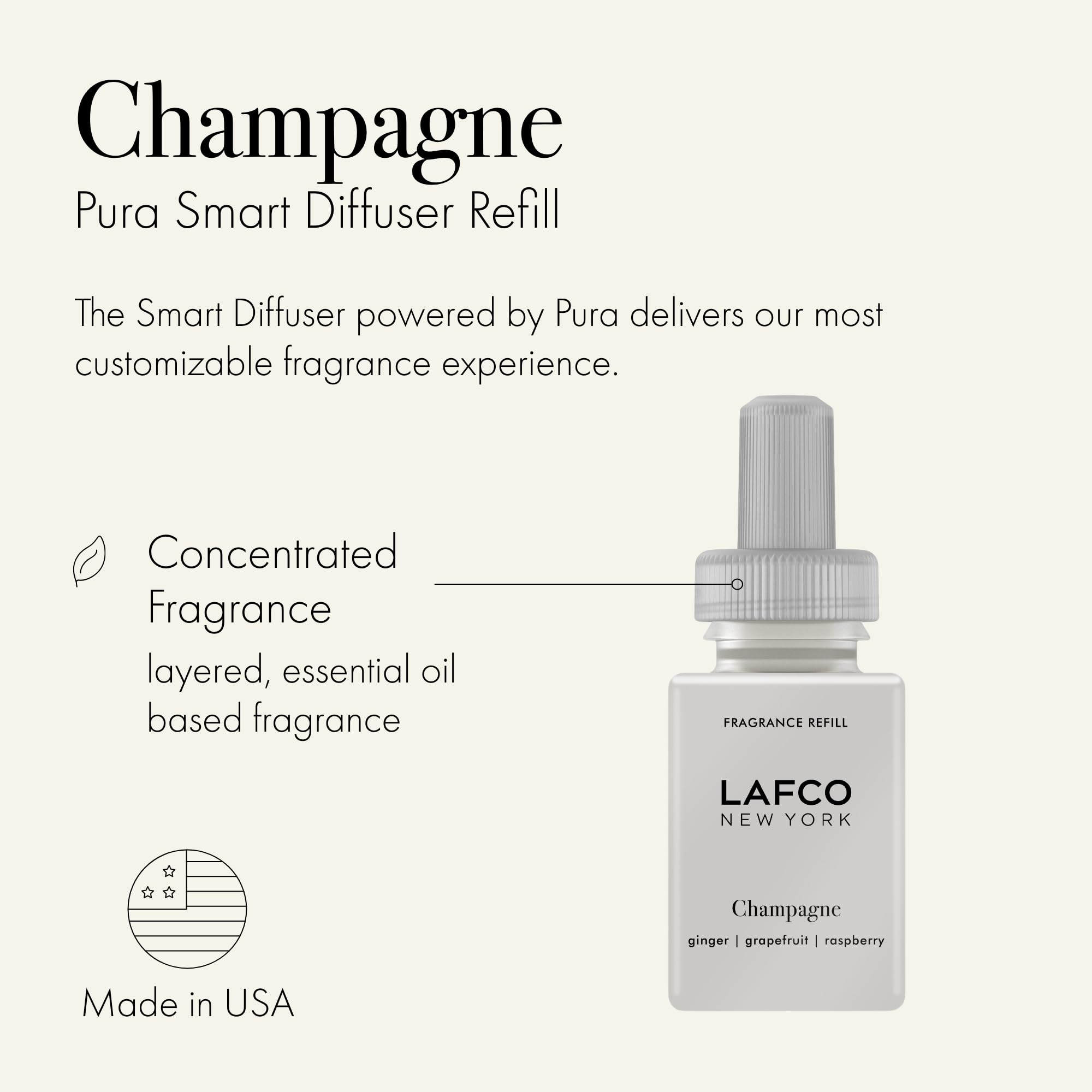 LAFCO New York Pura Smart Device Refill, Big Sky - Pack of 2 - Each Vial Delivers Up to 2 Weeks of Fragrance Life - Made in the USA