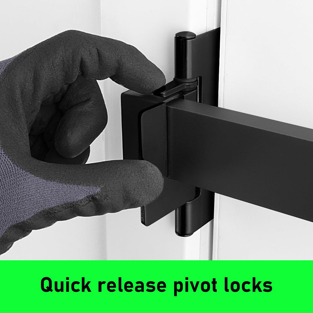 Door Security Bar-by Doorricade-Secure The Entire Width of Your Inward Opening Front Door-Safe Room. Fits Doors up to 32" Wide-Black Edition.