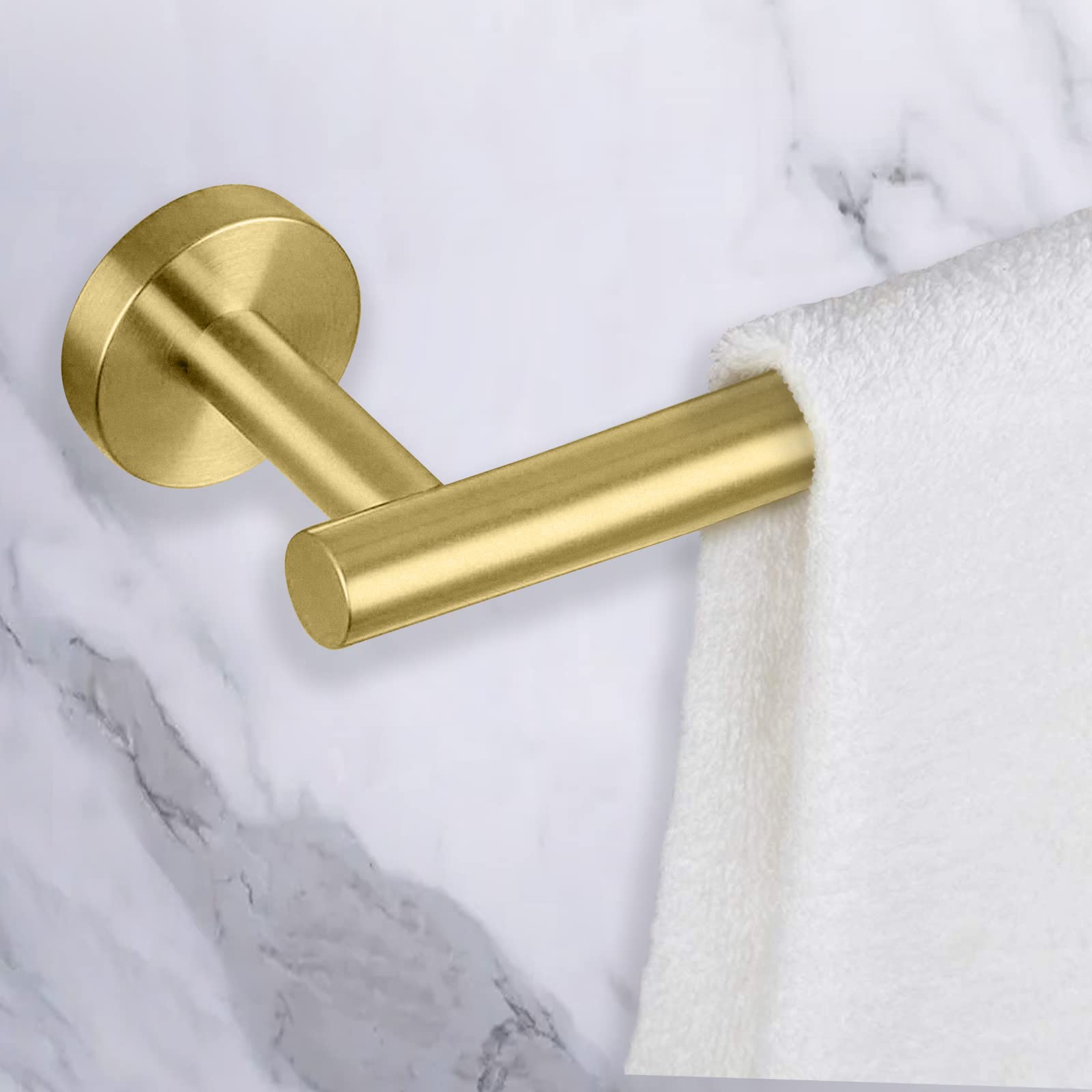 Cilee 2 Pieces Matte Black Bathroom Towel Bar, 24 Inch Double Towel Racks,Bathroom Towel Holder Towel Hanger for Bathroom Stainless Steel Wall Mount